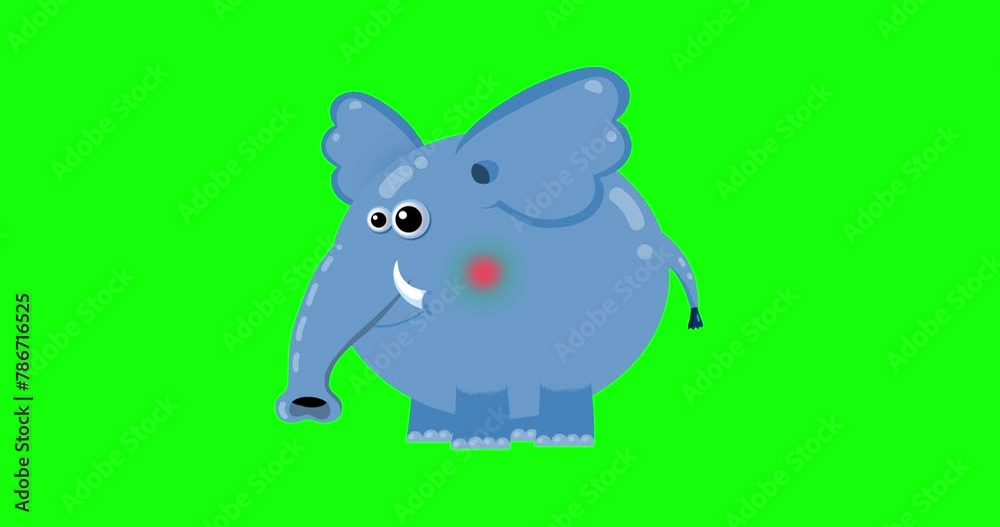 Cartoon blue elephant animation yawning greenbox. Animated character isolated chromakey. Good for any material for kids, adverts, etc...
Cartoon blue elephant animation yawning greenbox. Animated character isolated chromakey. Good for any material for kids, adverts, etc...