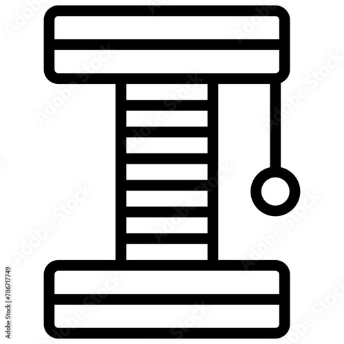 scratcher icon illustration design with outline