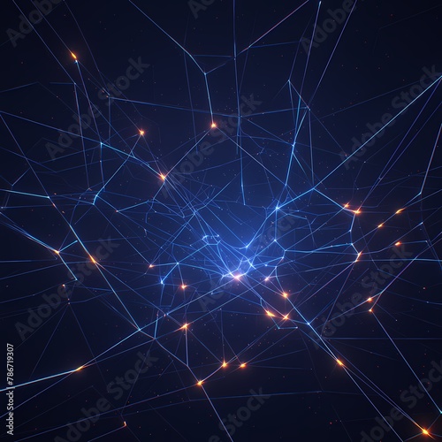 Illuminating the Future: Vivid Neon Grid in a Dark Universe