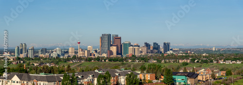 Calgary s skyline on a summer day. 