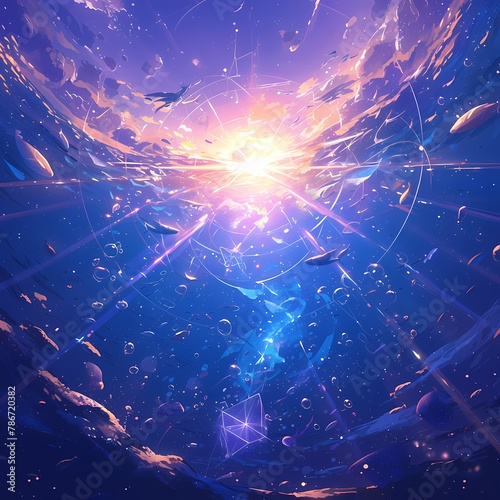 Explore the Unknown  Immerse in a Dreamy Vast Space Illustration