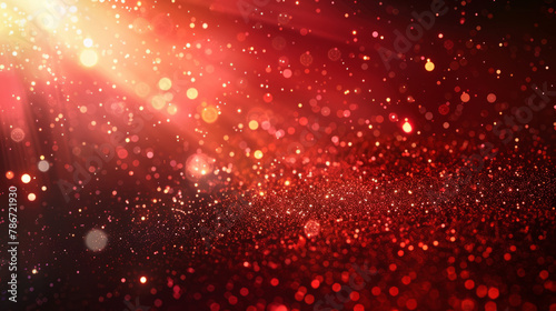 Abstract and modern red glitter flare background