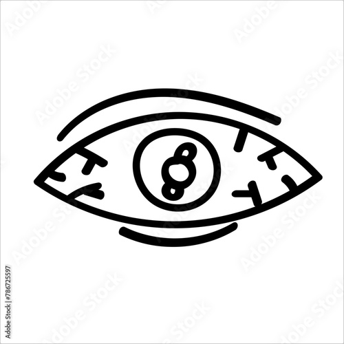 flat icon of Open angle glaucoma