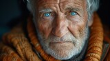 シニア男性の顔ポートレート,Generative AI AI画像