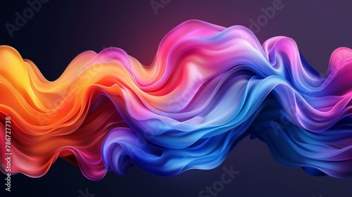 Blue red abstract 3d flowing liquid background