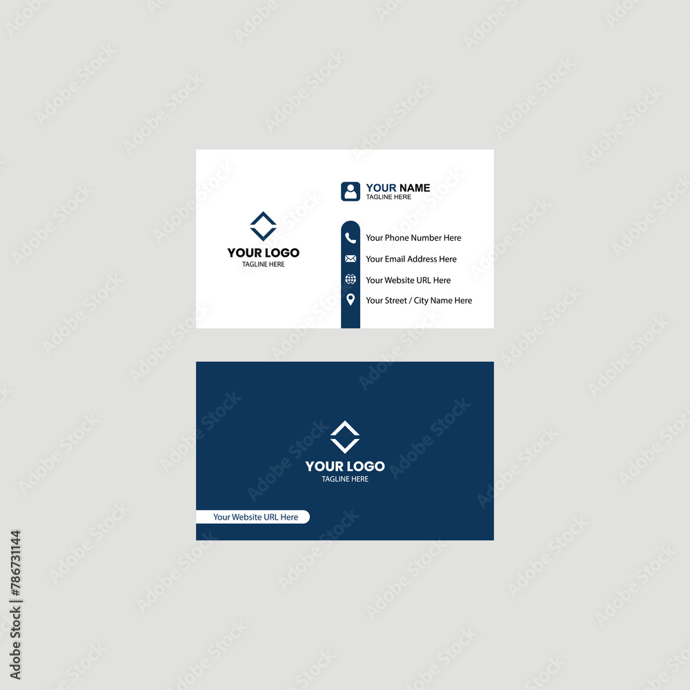 Double-sided business card design template, Clean professional business card template, visiting card, business card template. Double-sided business card design template, Clean professional business card template, visiting card, business card template.