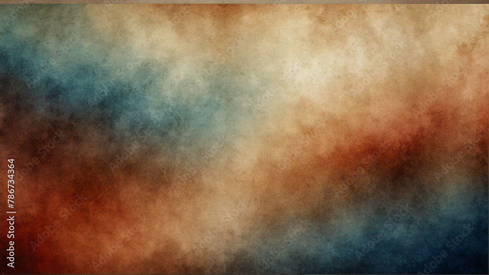 red and blue colored sepia gradient watercolor on paper texture background from Generative AI
