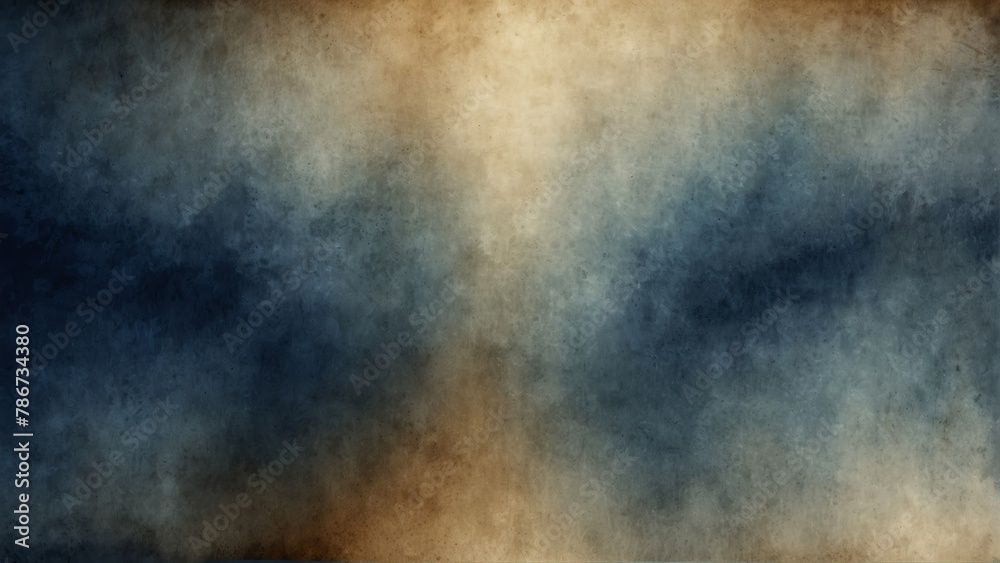royal blue sepia gradient watercolor on paper texture background from Generative AI