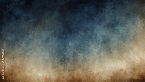 royal blue sepia gradient watercolor on paper texture background from Generative AI