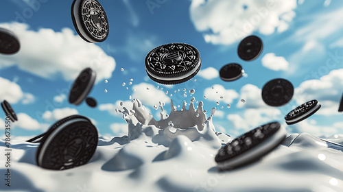 Cookies and Cream Explosion: A Dynamic Dairy Dance