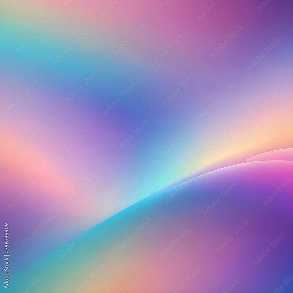 Radiant Waves: A Symphony of Light and Color - Blue Rainbow Curves in a Dynamic Design Illustration for Backgrounds and Wallpaper