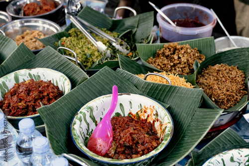 Yogyakarta gudeg food is identical to sweet and very delicious. photo