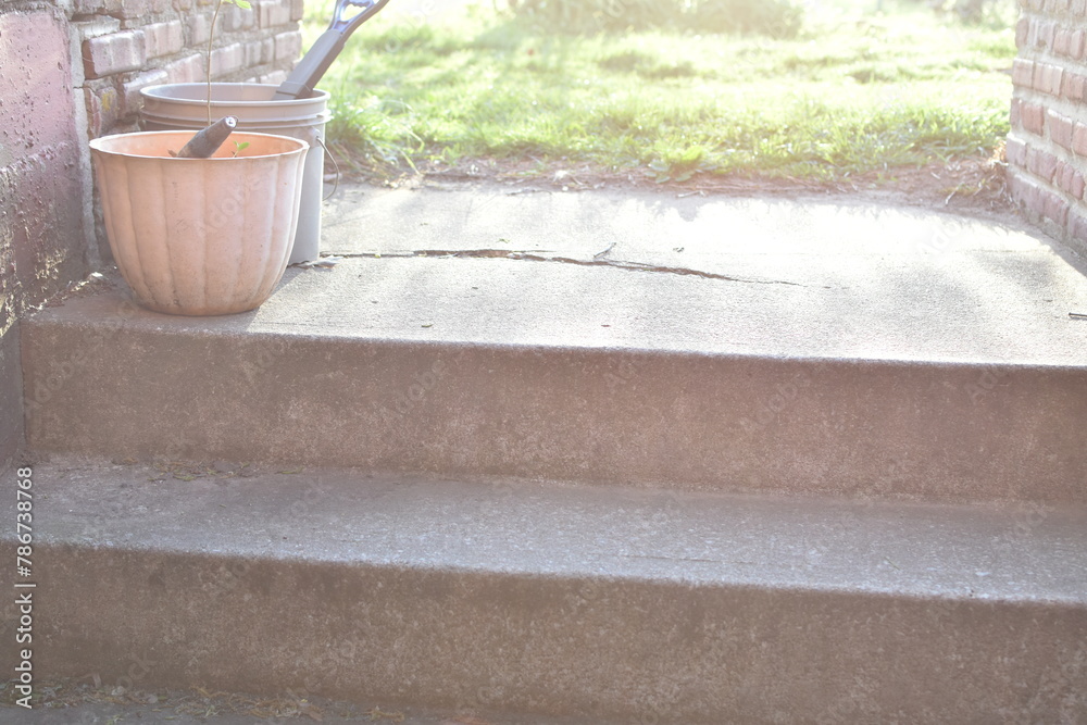Naklejka premium Cement Staircase
