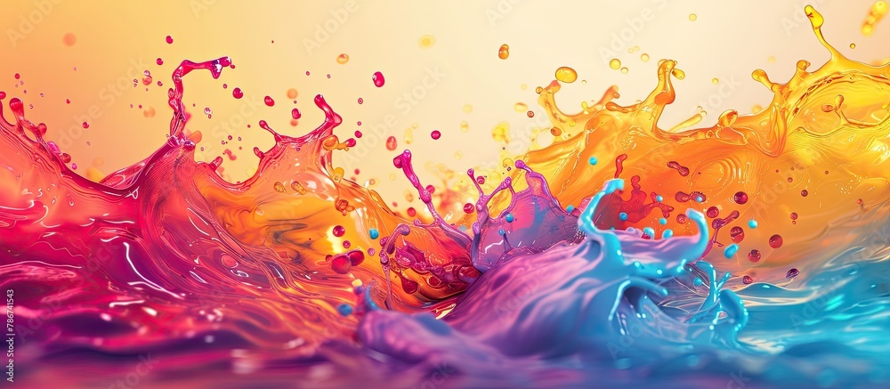 Red Yellow Color Splash A dynamic splash of red, blue, and yellow, perfect for wallpaper or ...