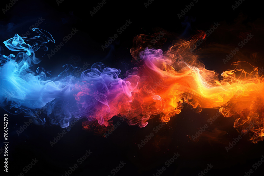 Fototapeta premium Colorful Smoke, Studio Shot, Generative AI