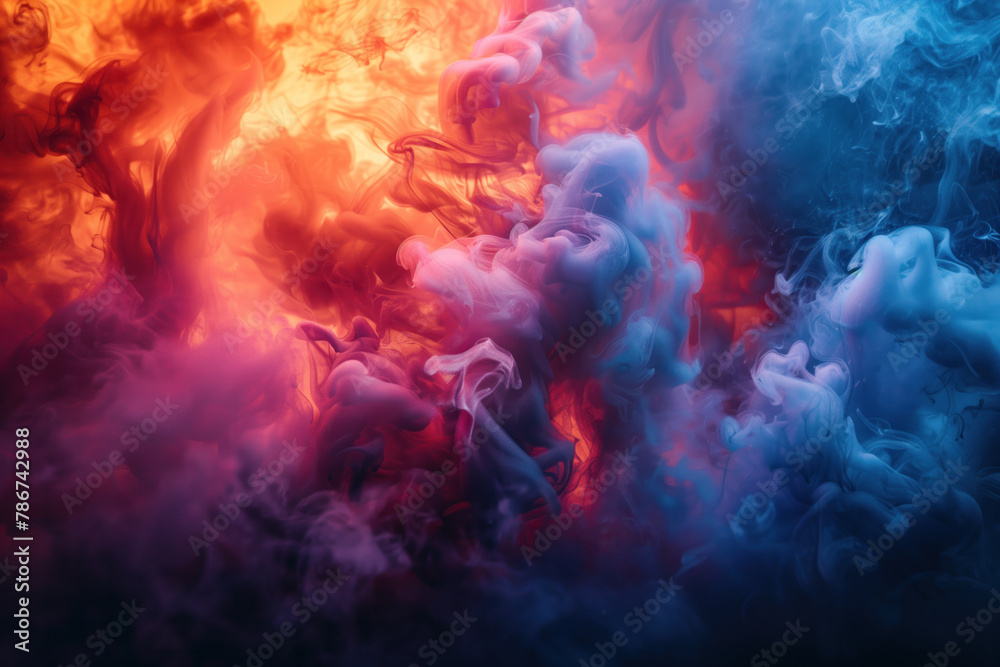 Colorful Smoke, Studio Shot, Generative AI