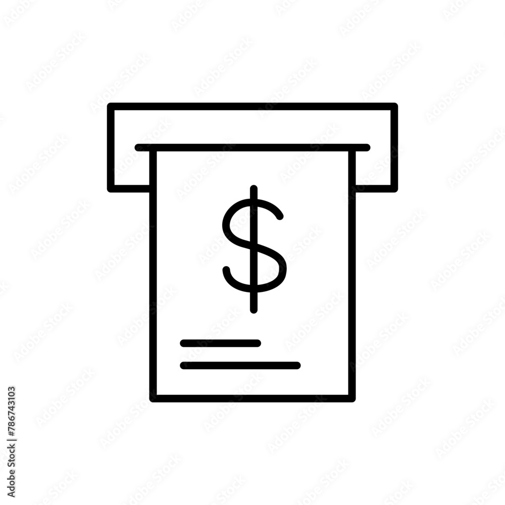 Bill outline icons, minimalist vector illustration ,simple transparent graphic element .Isolated on white background Bill outline icons, minimalist vector illustration ,simple transparent graphic element .Isolated on white background