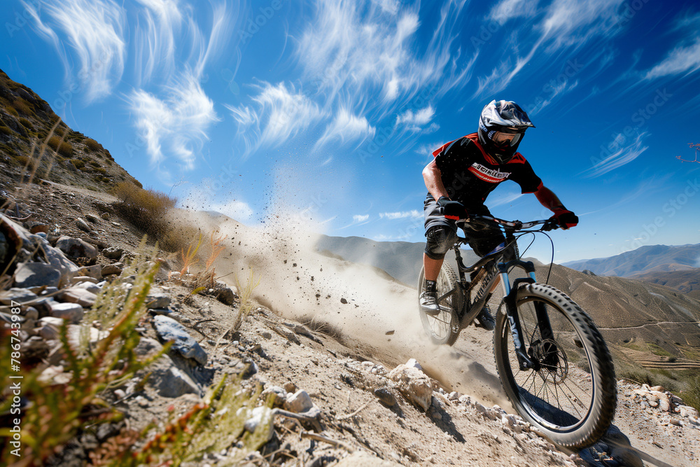 Mountain Bike, carving paths through untamed landscapes, epitomizing the spirit of adventure, risk, and mountain biking