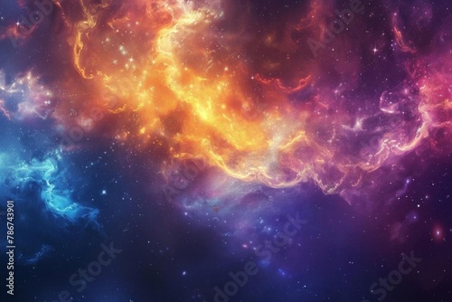 aweinspiring galaxies and nebulae in cosmic dance ethereal deep space art illustration © Lucija