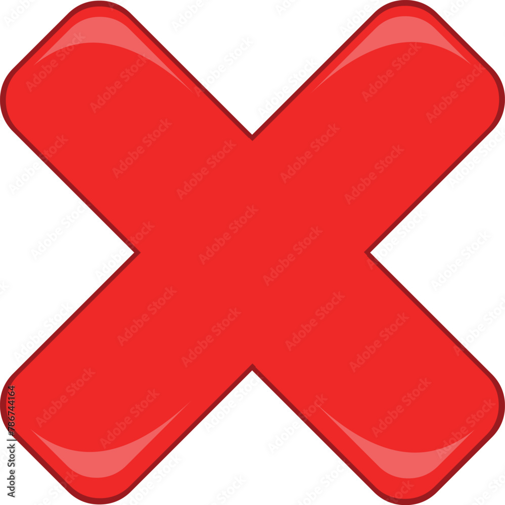vector illustration red cross icon of rejection or cancellation vector illustration red cross icon of rejection or cancellation