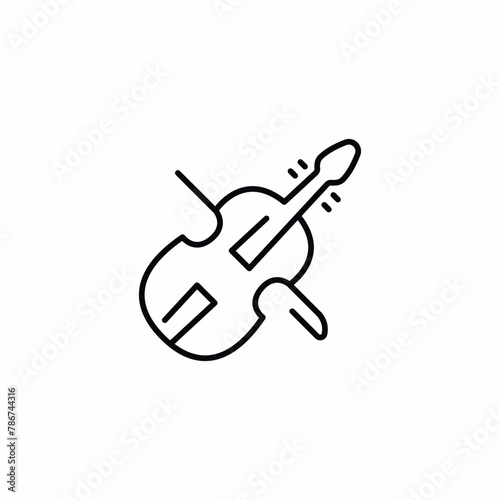 violin music instrument fiddle icon