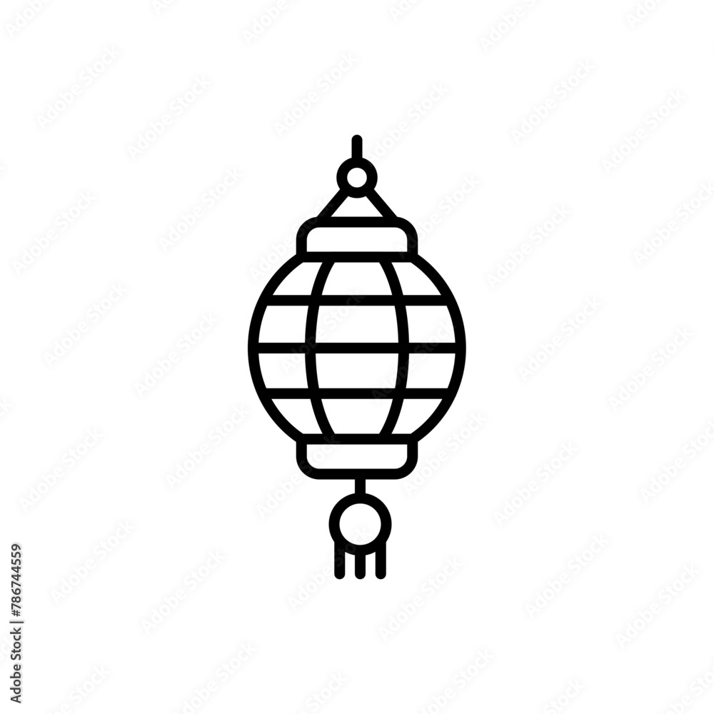 Chinese lantern outline icons, minimalist vector illustration ,simple transparent graphic element .Isolated on white background Chinese lantern outline icons, minimalist vector illustration ,simple transparent graphic element .Isolated on white background