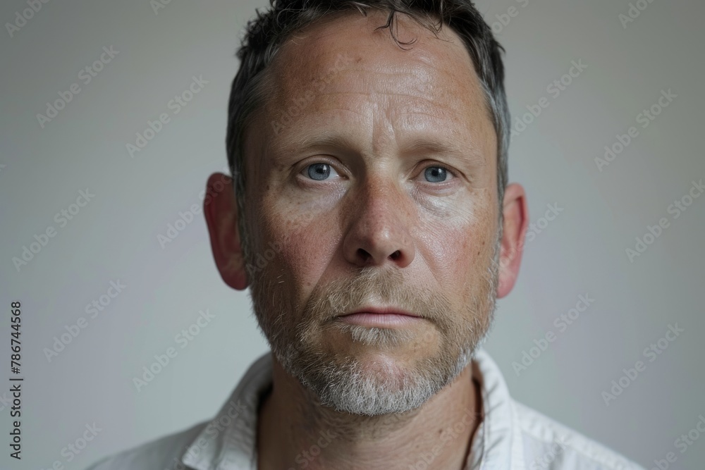 Portrait of a middle-aged man with a beard and mustache Portrait of a middle-aged man with a beard and mustache