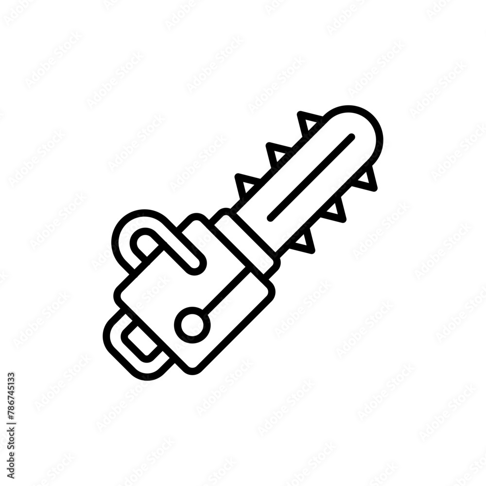 Electric saw outline icons, minimalist vector illustration ,simple transparent graphic element .Isolated on white background Electric saw outline icons, minimalist vector illustration ,simple transparent graphic element .Isolated on white background