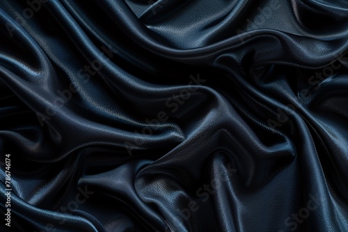 Elegant texture of black silk fabric, suitable for use as a sophisticated HD wallpaper