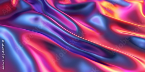 Digital art depicting vibrant liquid shapes in blue and red tones  ideal for modern wallpaper.