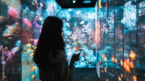 Create a participatory video installation where viewers can project their own images or videos into the artwork in real-time.