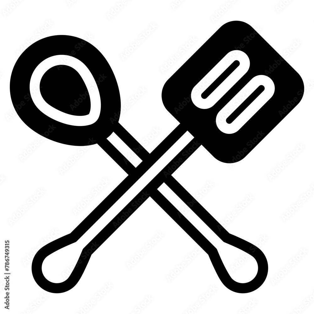 cooking spatula vector icon. bakery icon solid line style. perfect use for logo, presentation, website, and more. simple modern icon design glyph style cooking spatula vector icon. bakery icon solid line style. perfect use for logo, presentation, website, and more. simple modern icon design glyph style