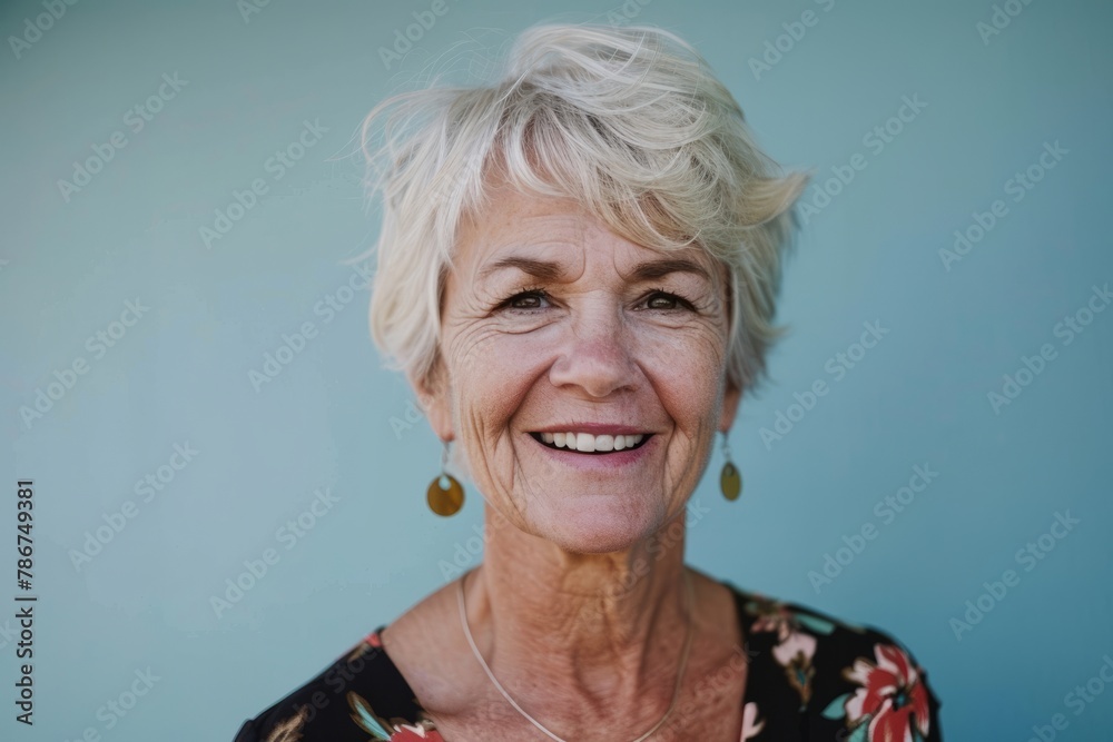 Portrait of a senior woman smiling at the camera with copy space Portrait of a senior woman smiling at the camera with copy space