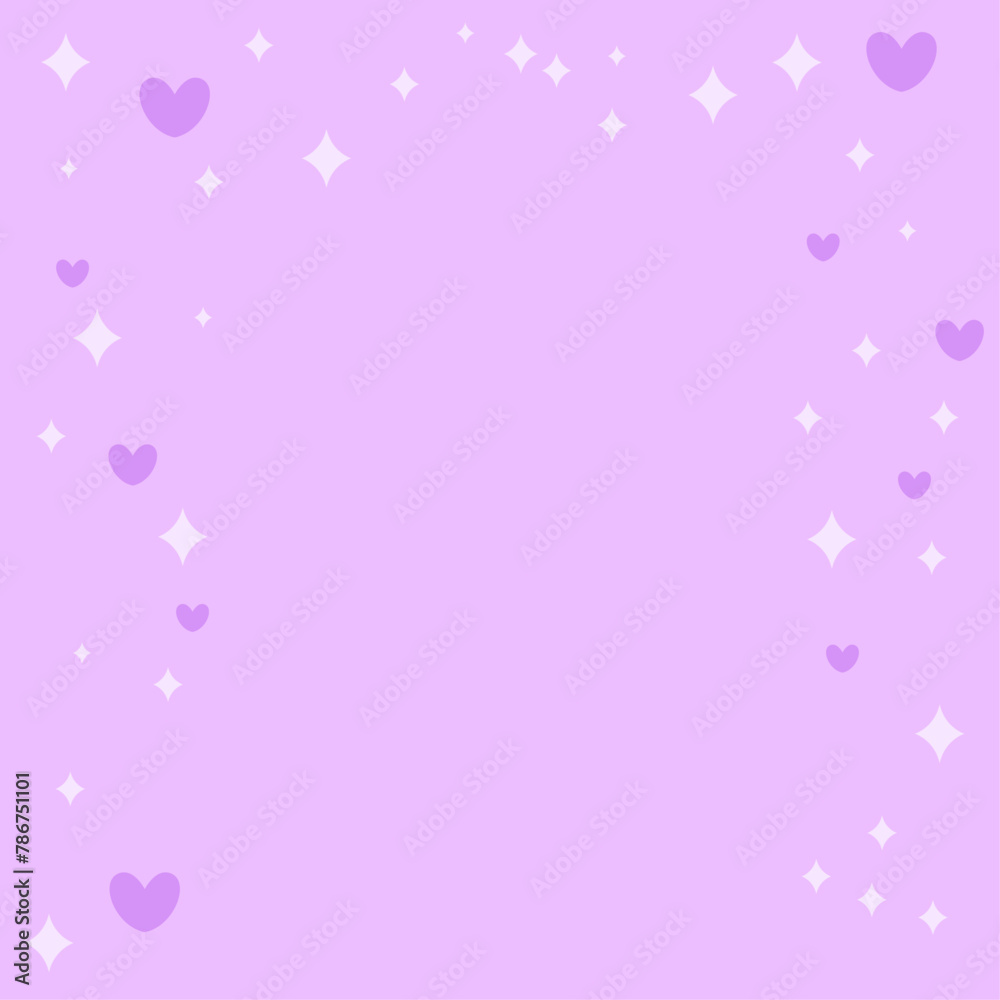 vector valentines day background with purple hearts design