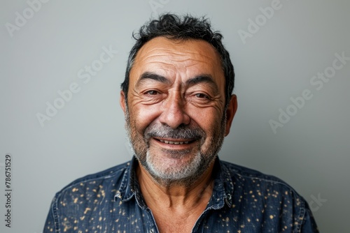 Portrait of a happy senior man smiling and looking at the camera