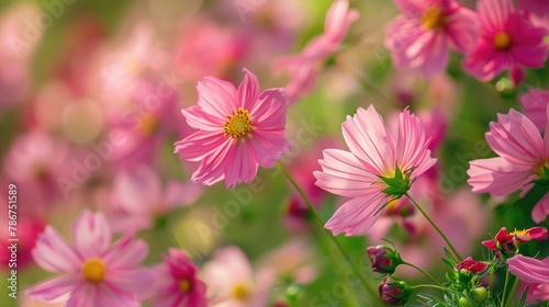 Cosmos Flowers in Candy Cane Stripes © 2rogan