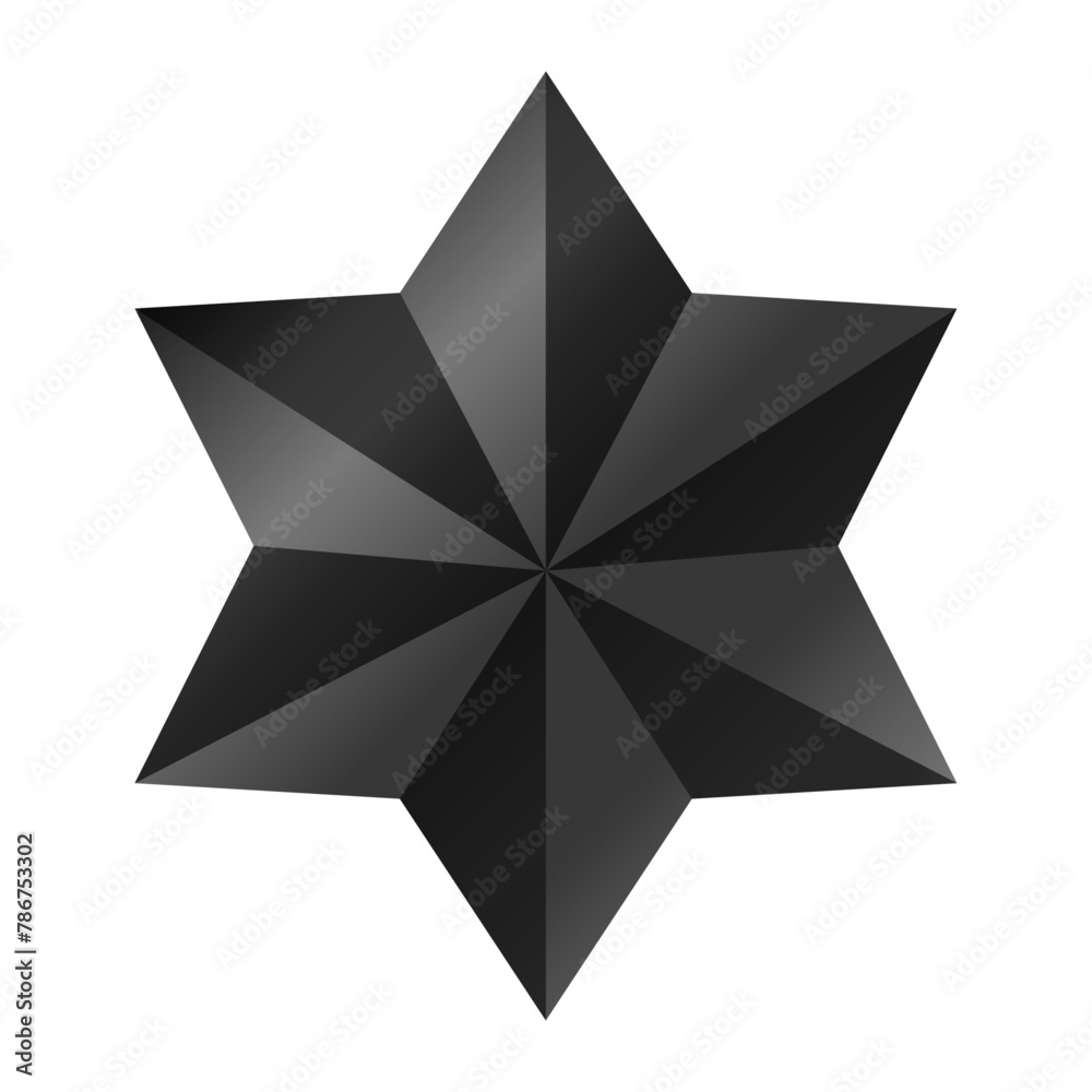 vector realistic star illustration on white background vector realistic star illustration on white background
