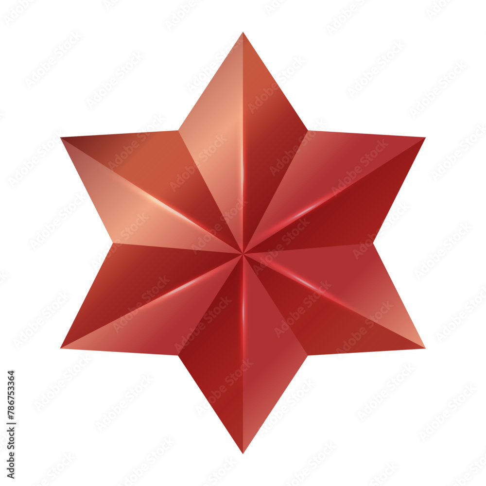 vector realistic star illustration on white background vector realistic star illustration on white background