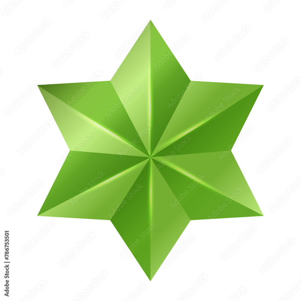 vector realistic star illustration on white background vector realistic star illustration on white background