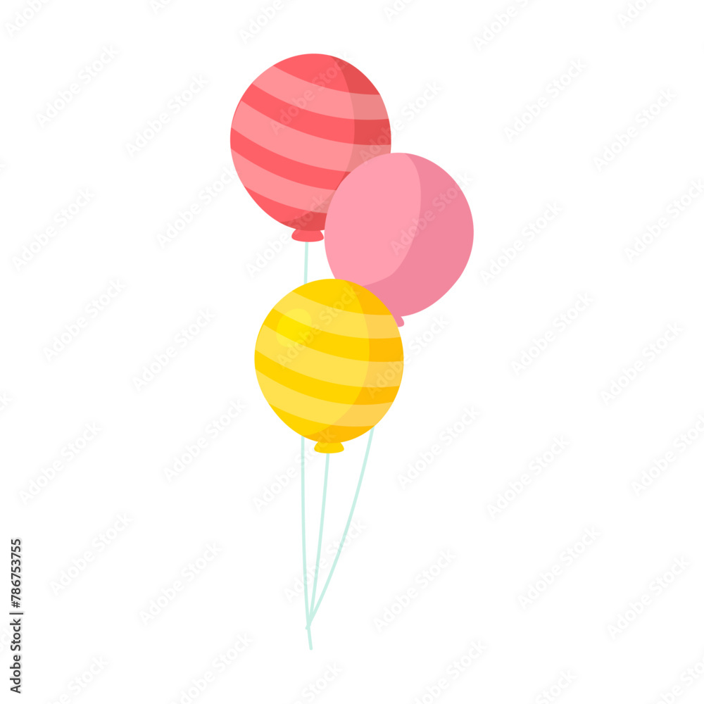 Naklejka premium vector colorful balloon element on white background
