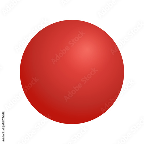 Vector red spheres isolated on white background