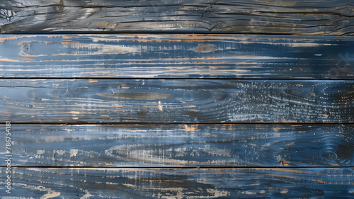 Vibrant blue painted wooden planks with rustic charm and peeling texture, perfect for high-resolution backgrounds or design elements