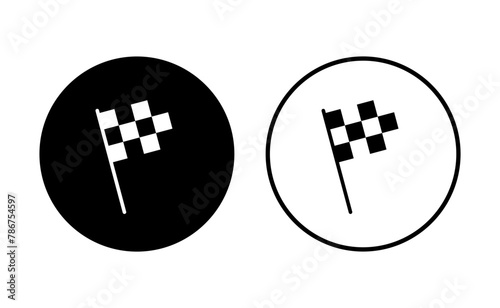 Racing flag icon set. race flag icon.Checkered racing flag icon