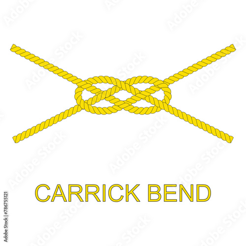 knotted rope icon with rope vector