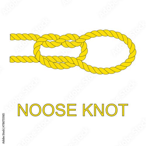 knotted rope icon with rope vector
