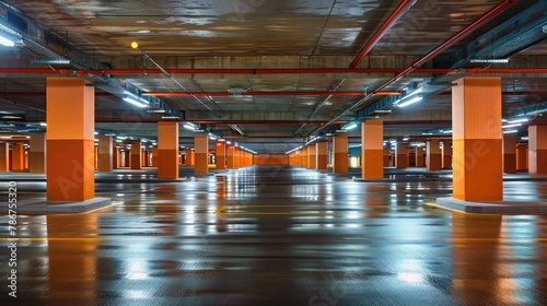 Underground parking garage, Parking lot © buraratn