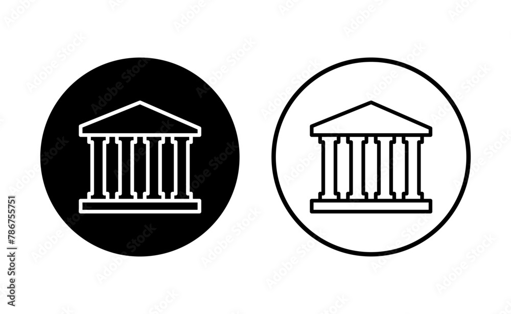 Bank icon set. bank vector icon, museum, university Bank icon set. bank vector icon, museum, university