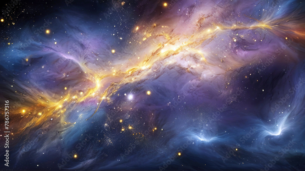 Abstract space background with stars and galaxies