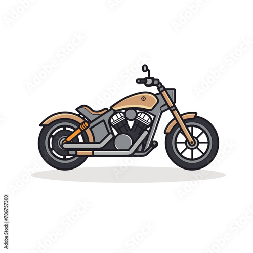 Vintage motorcycle flat vector design