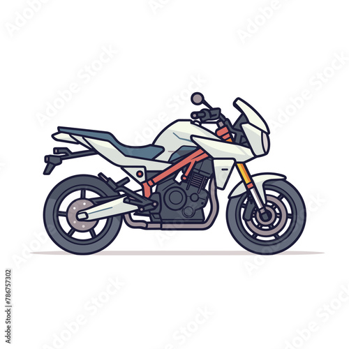 Modern motorcycle icon design flat vector